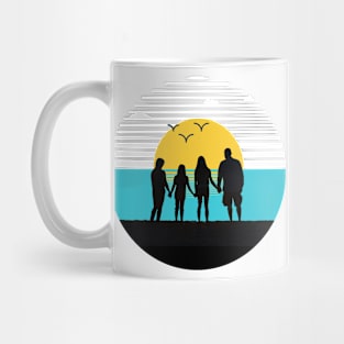 Family time matters - Black silhouette Mug